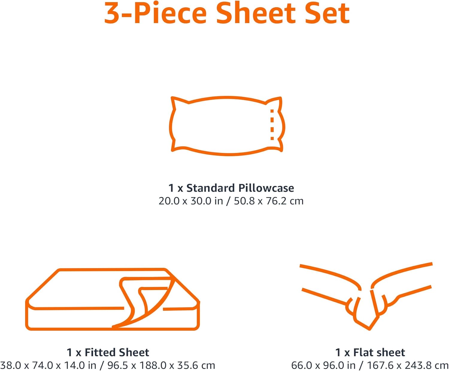 3 Piece Bed Sheet Set